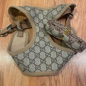 Matching GG Dog Harness & Leash
